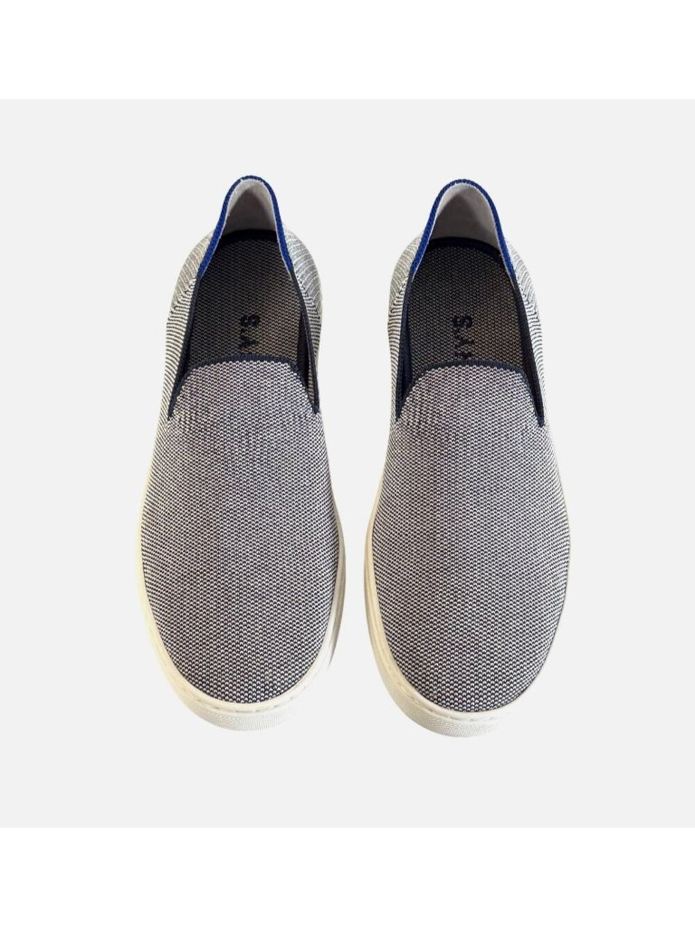 ROTHY's Sneaker Slip On Knit Shoes Blue & White